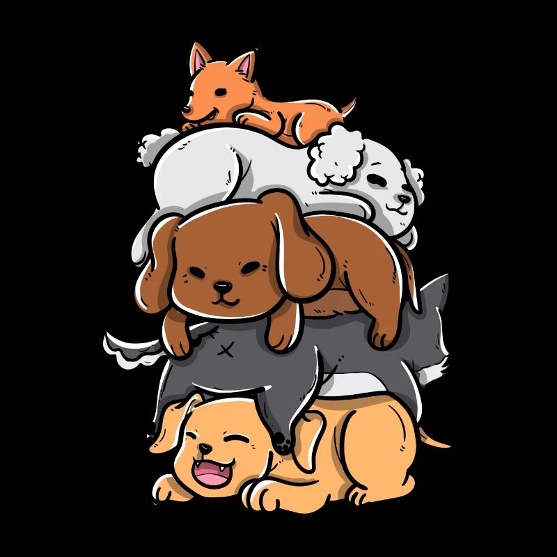 Sleeping Dogs Stack Anime Kawaii Puppy