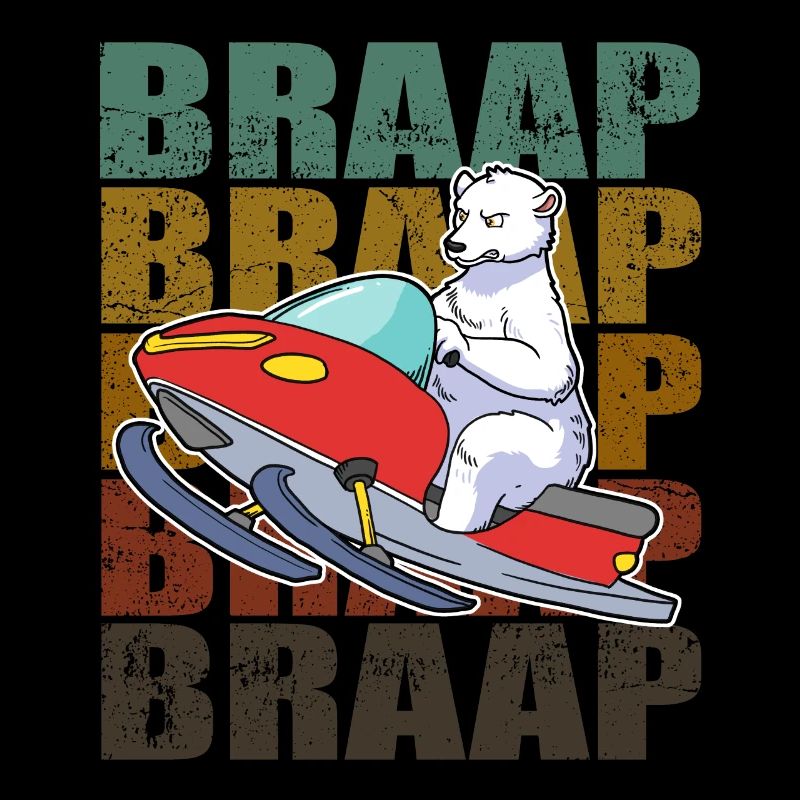Braap Snowmobile Snowmobile Gift