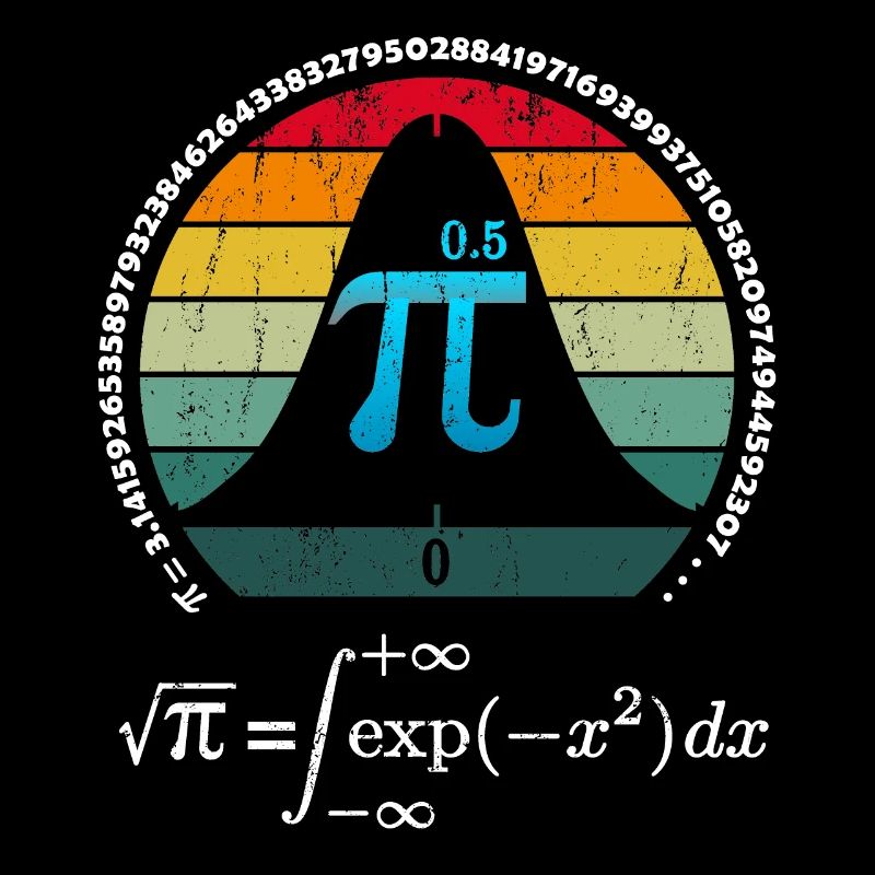 Idée cadeau prof de Maths : Pi et loi normale