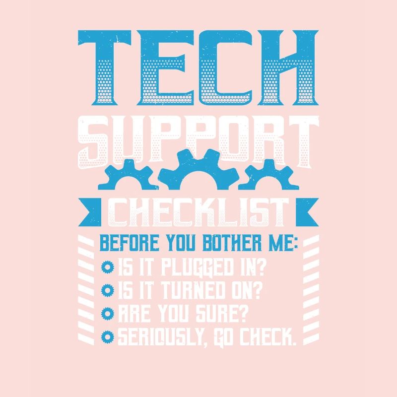 Funny Tech Support Checkliste Helpdesk