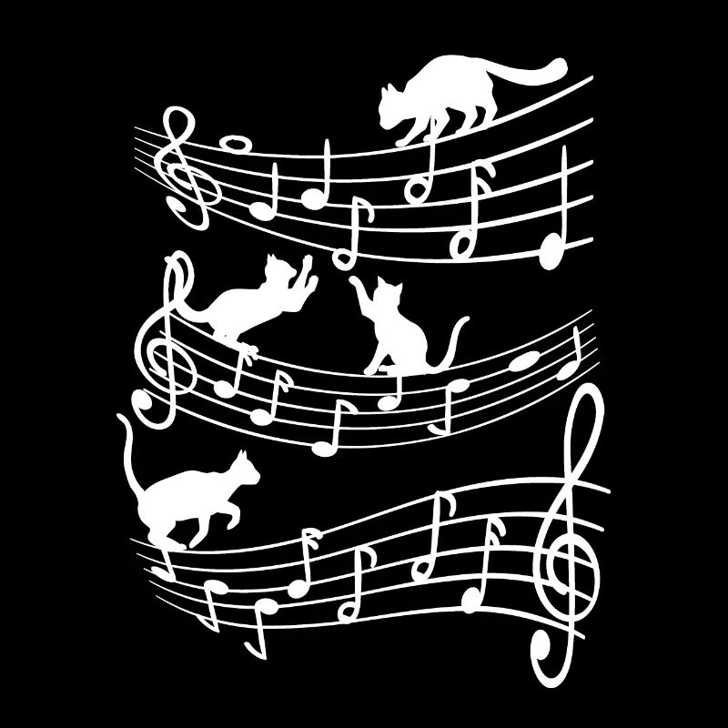Cats Music Verses Kittens PlayIng Musical Notes