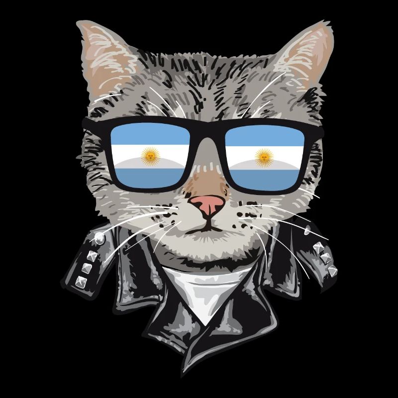 Lunettes de soleil pour chat avec drapeau argentin