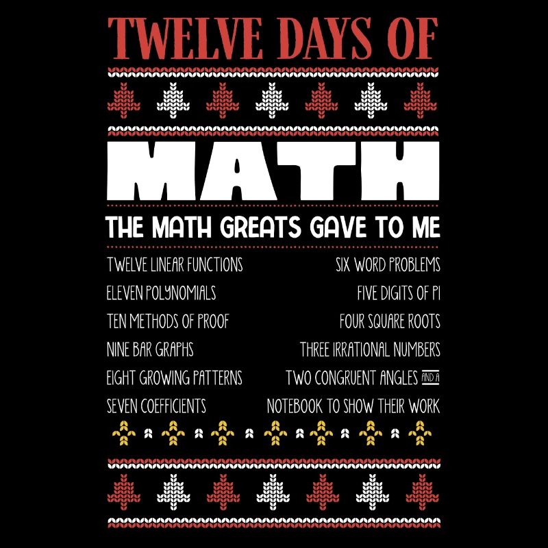 12 jours de mathématiques, notes de maths