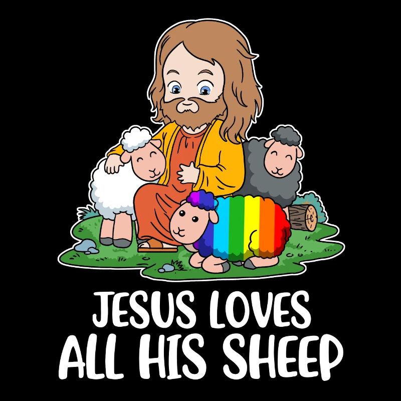 Jesus Loves All His Sheep Schaf Geschenk