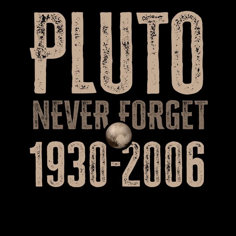 N’oubliez jamais Pluto Design Retro Style Funny Space