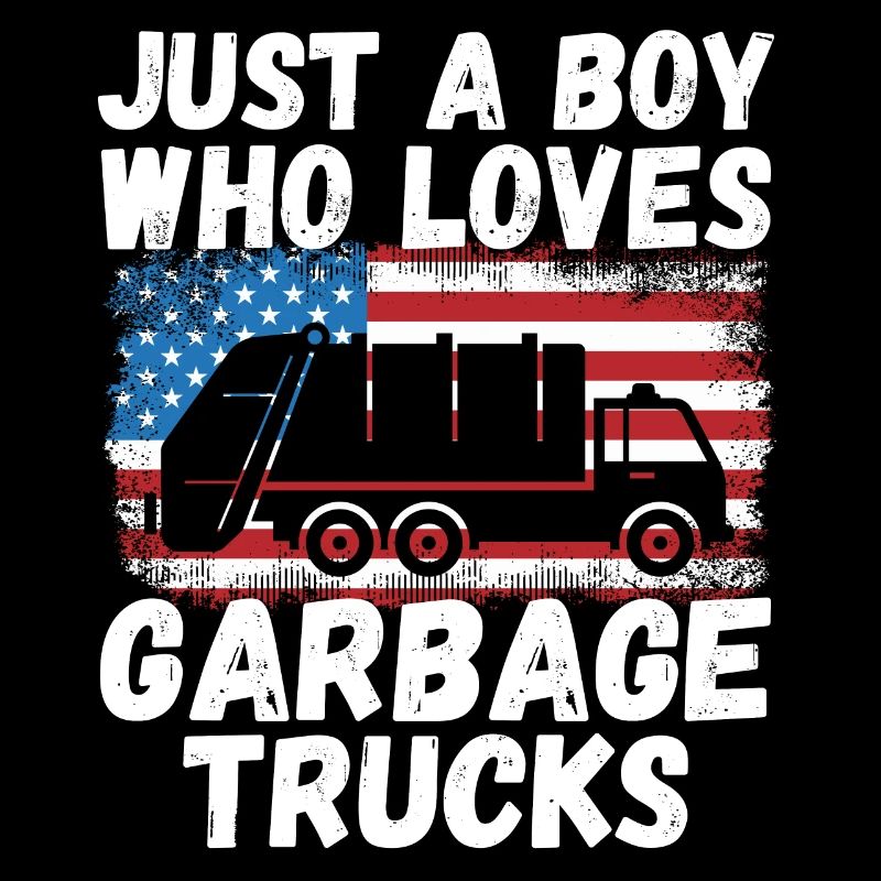 Just a boy who loves garbage trucks