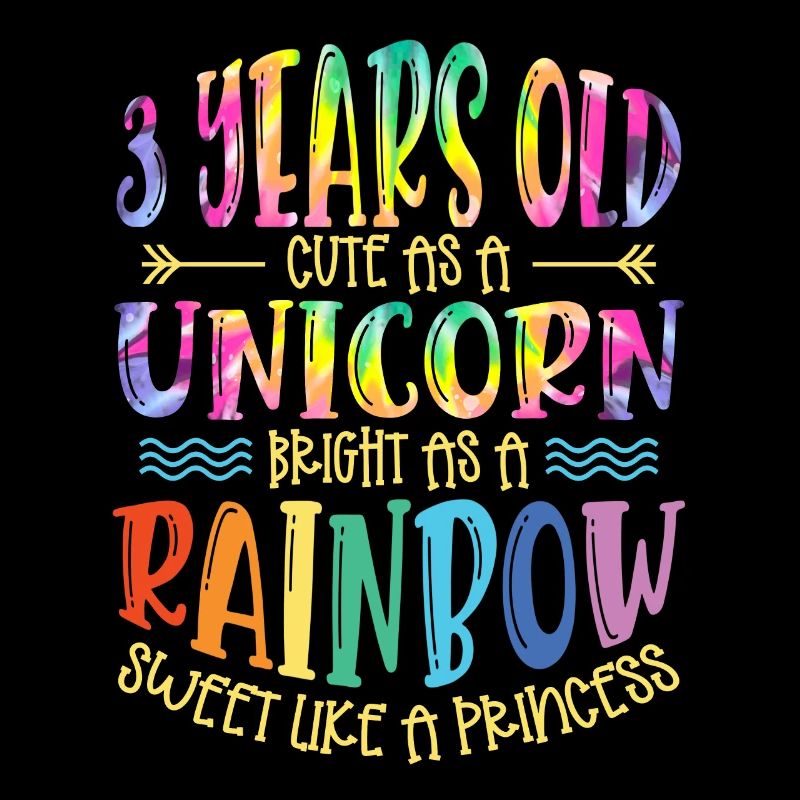 3 Jahre Alt Niedlich Wie Ein Einhorn Hell Wie Ein