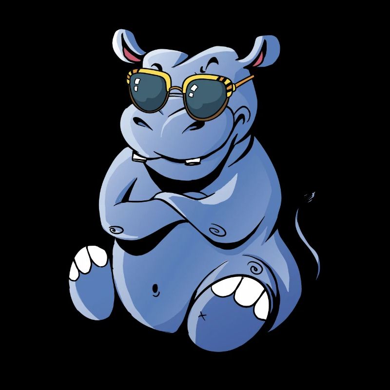 Nilpferd Mit Sonnenbrille