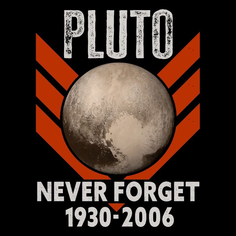 Never Forget Pluto Design Retro Style Funny Space