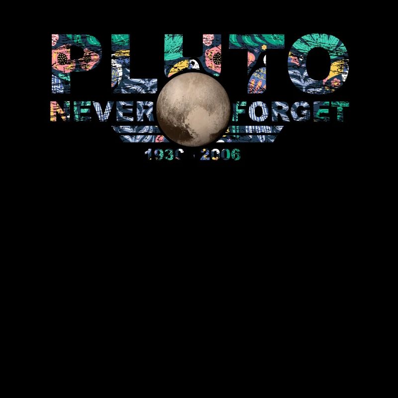 Never Forget Pluto Design Retro Style Funny Space