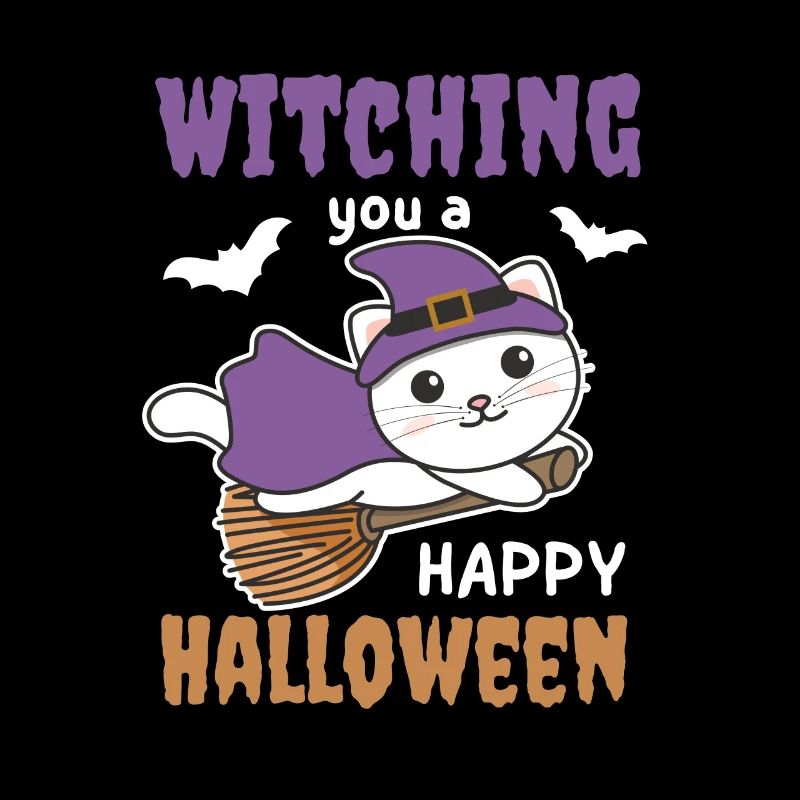 Sorcière Chat Sorcière Sorcières Vous Sorcelant un Joyeux Halloween