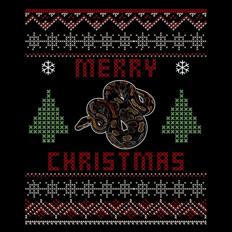 Ball Python Schlange Besitzer Weihnachten Pullover