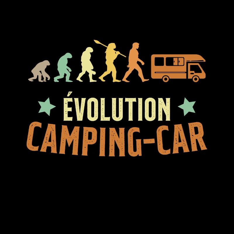 Evolution Camping Car Humor Geschenk