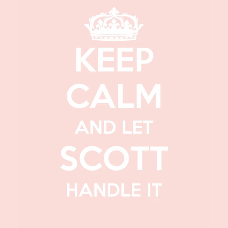 Keep Calm Handle It - Prénom Nom Funny Scott