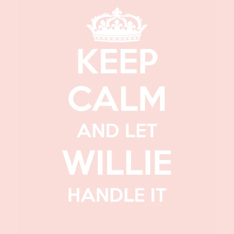 Keep Calm Handle It - Prénom Nom Funny Willie