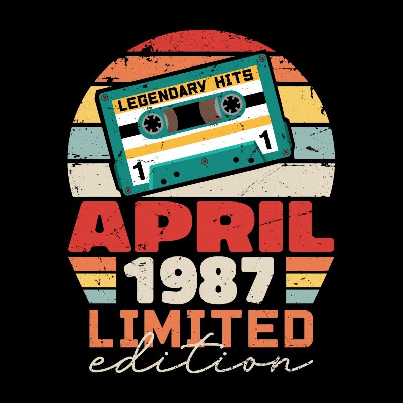 April 1987 Vintage Anniversary Retro Gift, 1987
