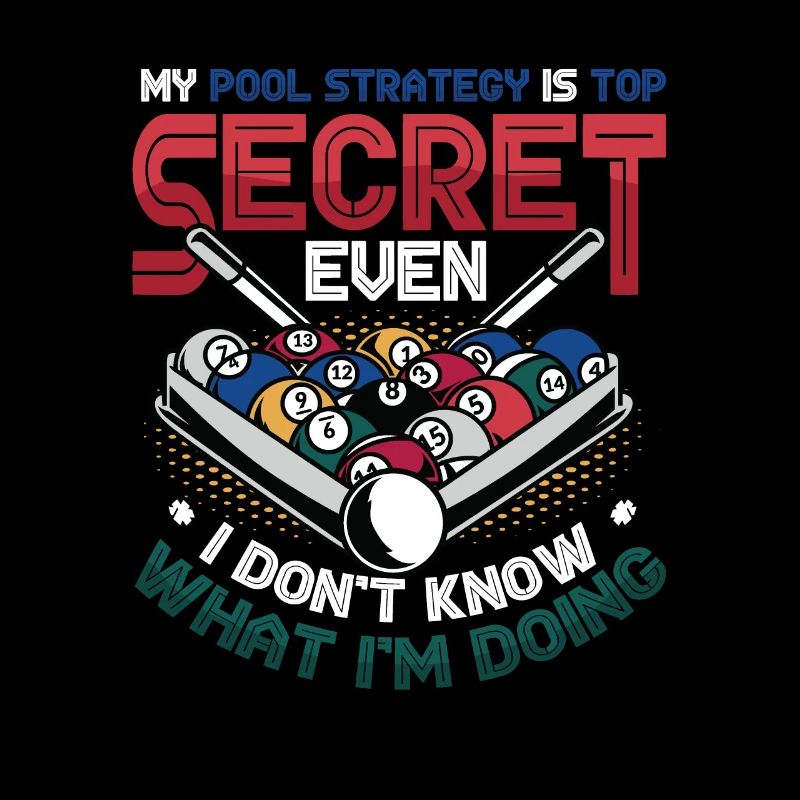 Funny pool player, billiards pool league