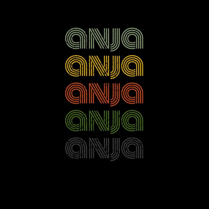 70s Retro Name Vintage Personalizing Anja