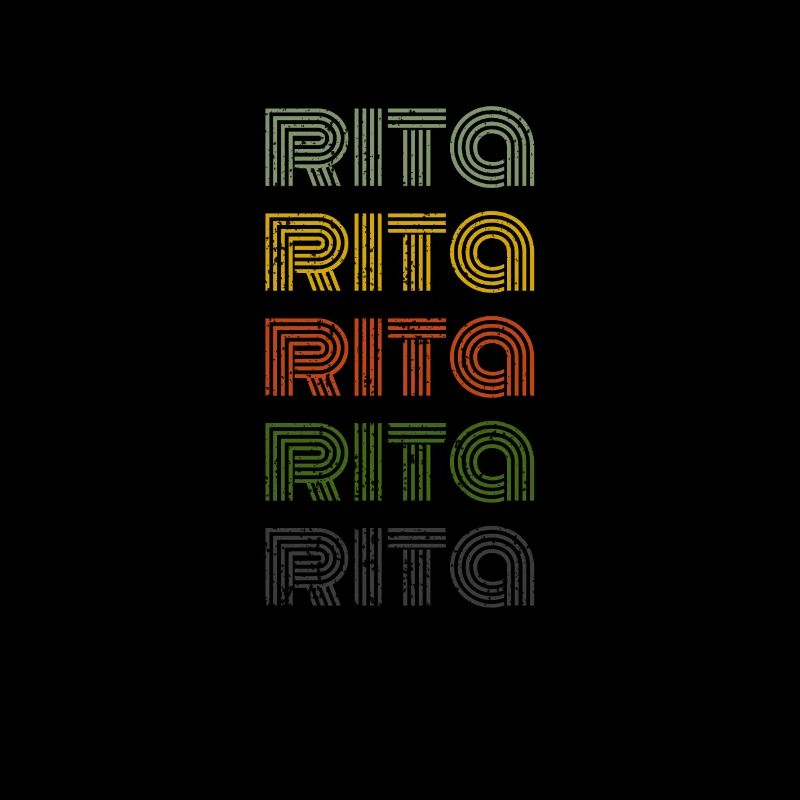 70s Retro Name Vintage Personalized Rita