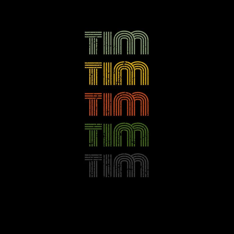 70s Retro Name Vintage Personalized Tim