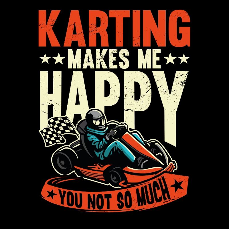 Le karting me rend heureux coureurs de karting de course