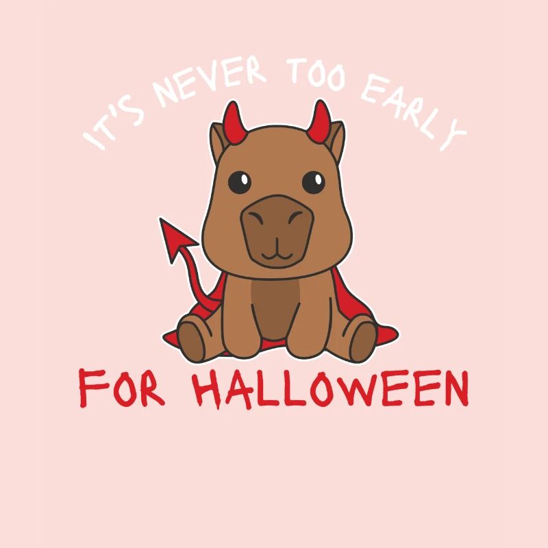 Capybara it's never too early for Halloween devils