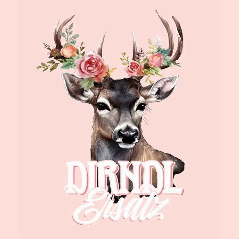 Dirndl Replacement Deer Deer Antler Roses