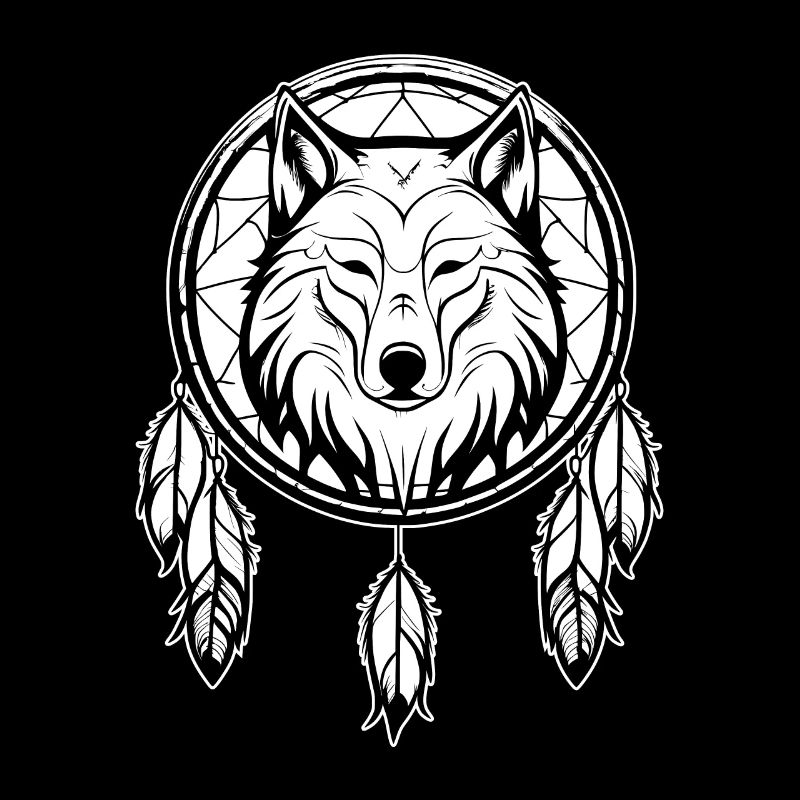 Wolf Dream Catcher