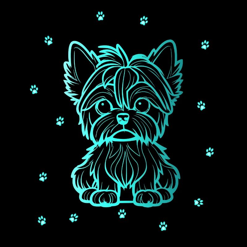 Yorkshire Terrier with small paws
