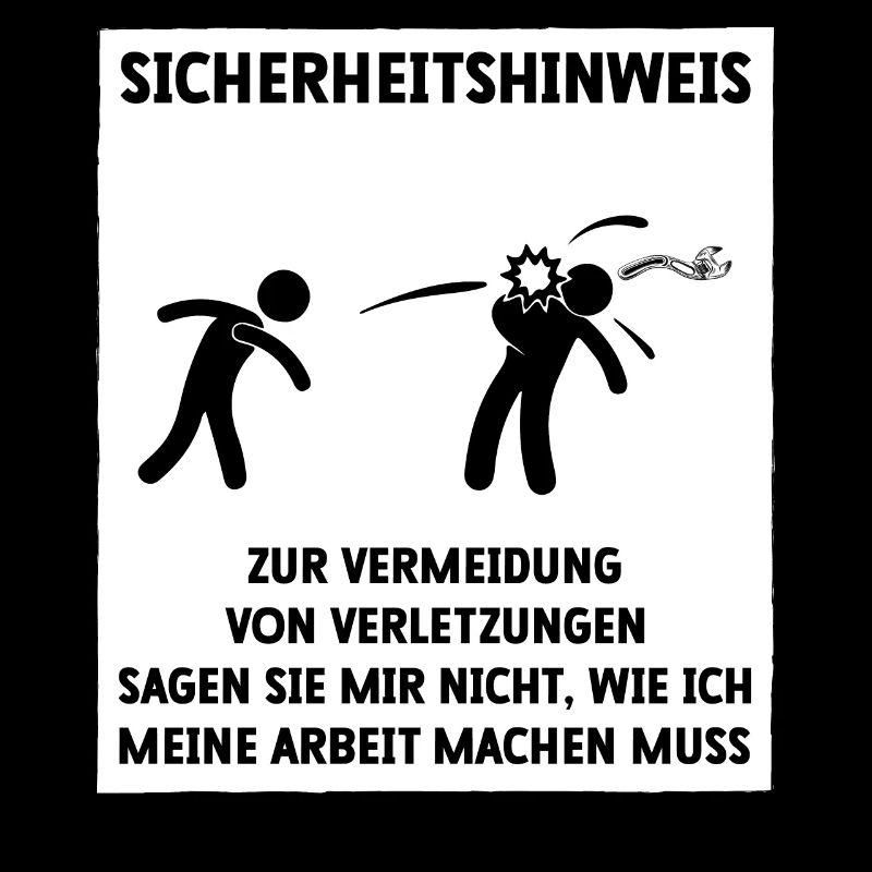 Sicherheitshinweis Lustiger Spruch