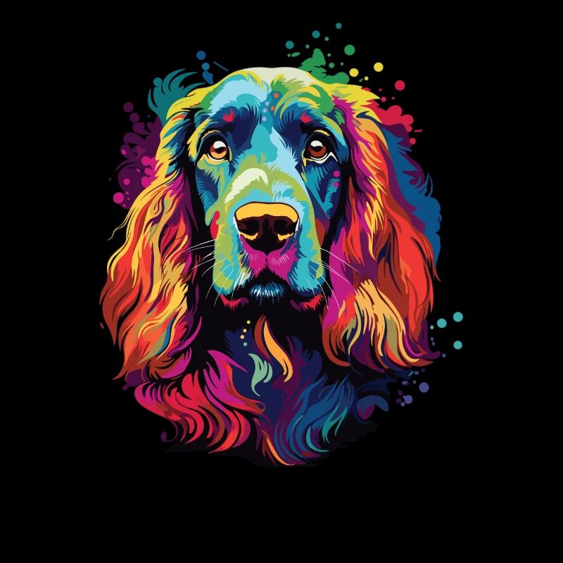 Wasserfarben Farbenfroher Cocker Spaniel