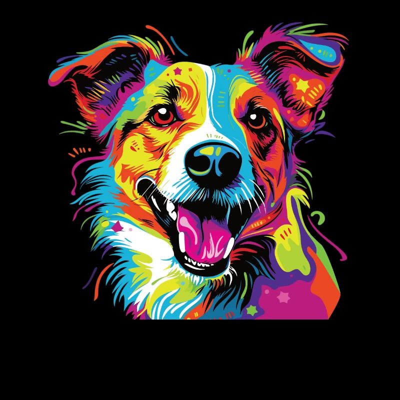 Wasserfarben Farbenfroher Jack Russell Terrier