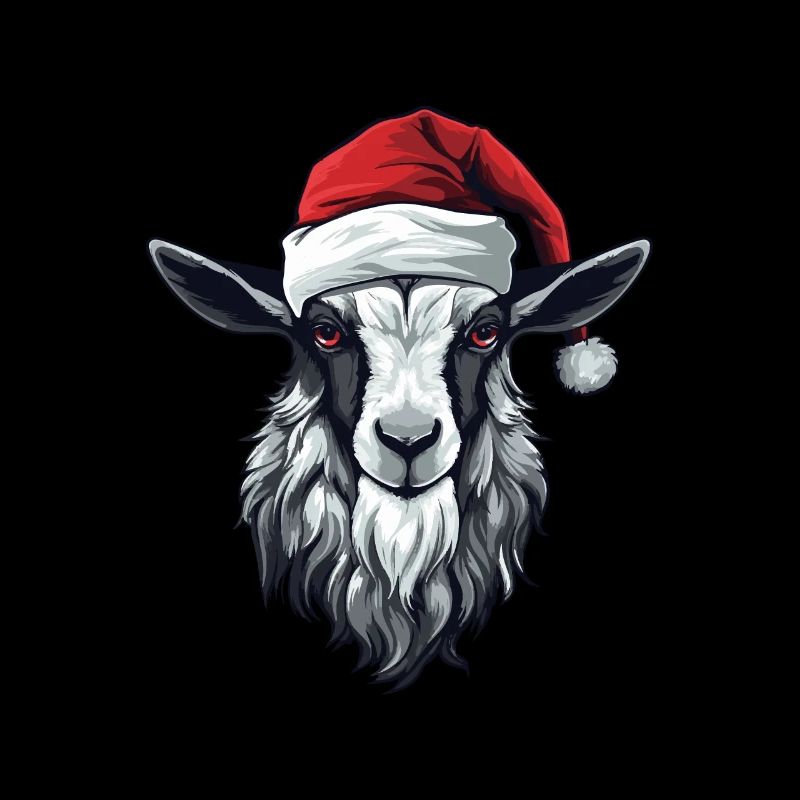 Tête d’animal de Noël de chèvre