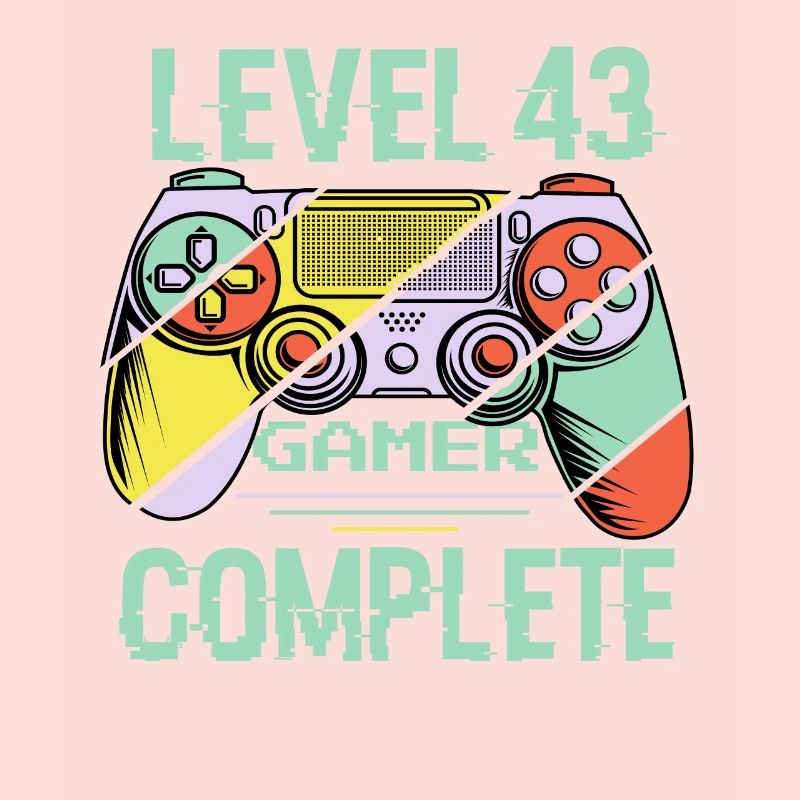 Level 43 Complete 43 Years Old Gamer Level 43 Complete