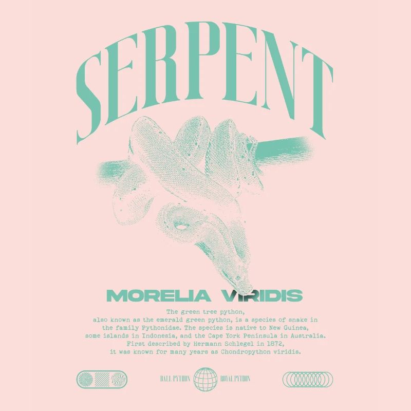 Green Tree Python Modern Reptile Keeper Streetwear