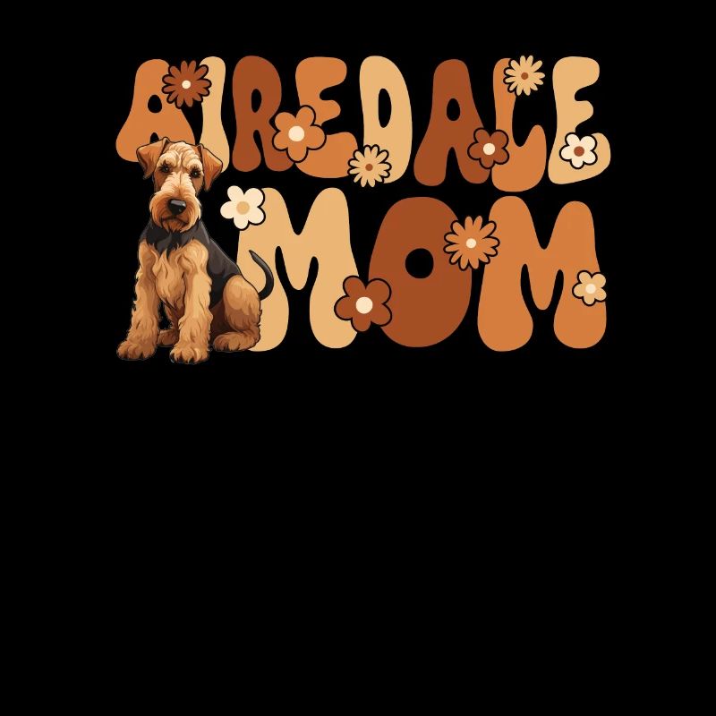 Airedale Terrier Groovy Airedale Mom