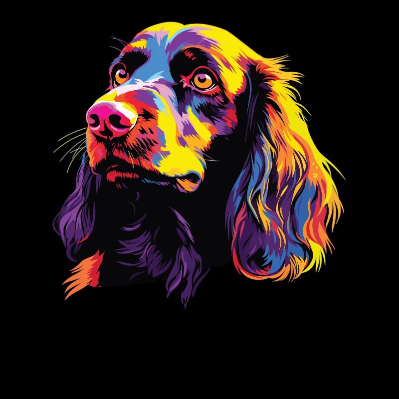 Wasserfarben Farbenfroher Boykin Spaniel