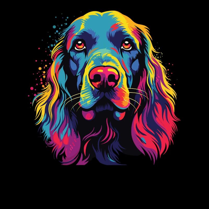Aquarelle coloré Field Spaniel