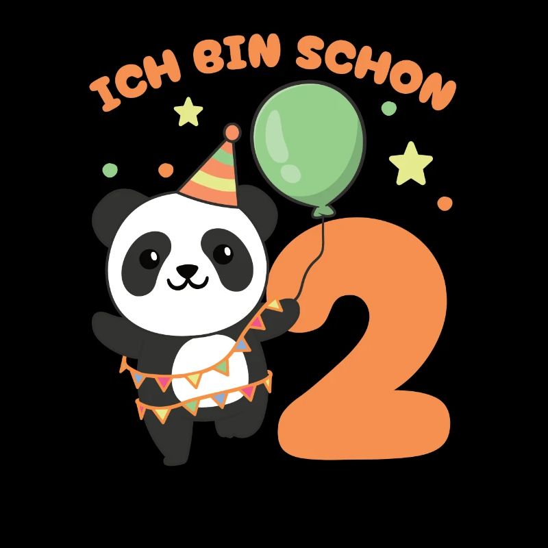 Ich bin schon 2 Pandas Geburtstags Kinder