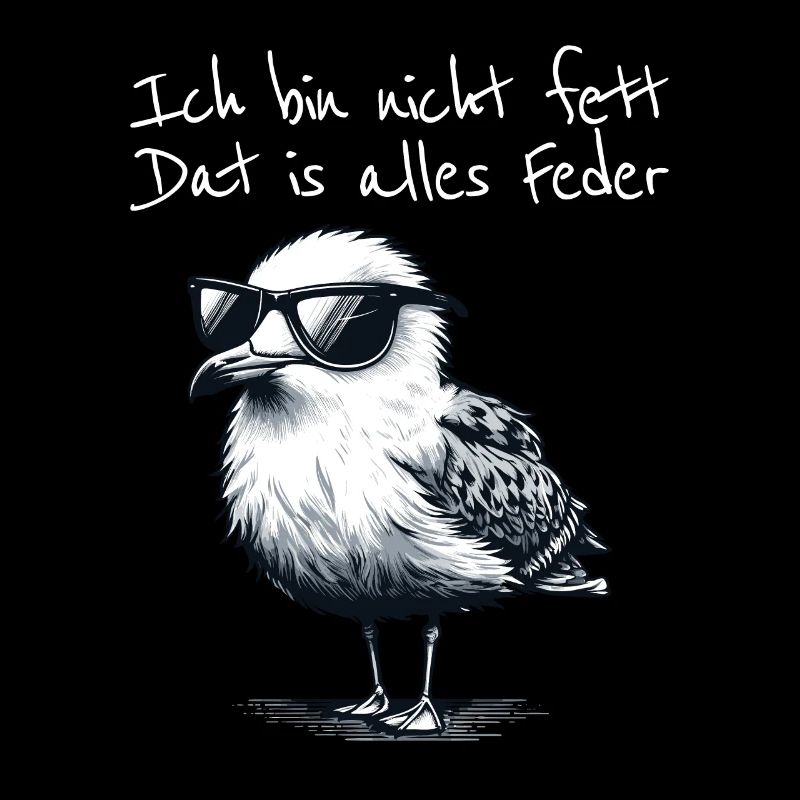 I'm not fat, that's all feather seagull saying