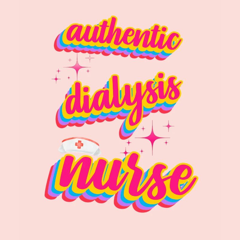 Authentische Dialyseschwester im Retro-Stil