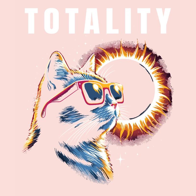 Total Solar Eclipse Totality Cat