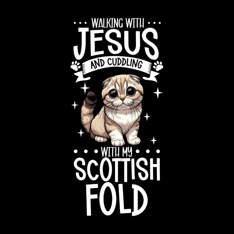 Jesus and my Scottish Fold-eared Cat