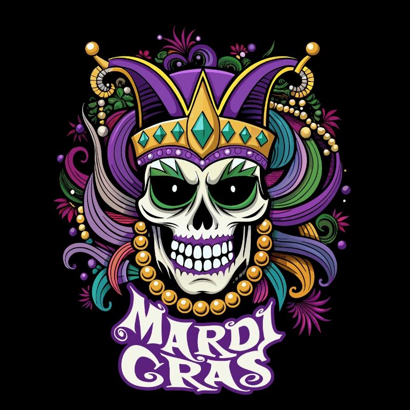 Mardi Gras - Carnival - Skull - Gift