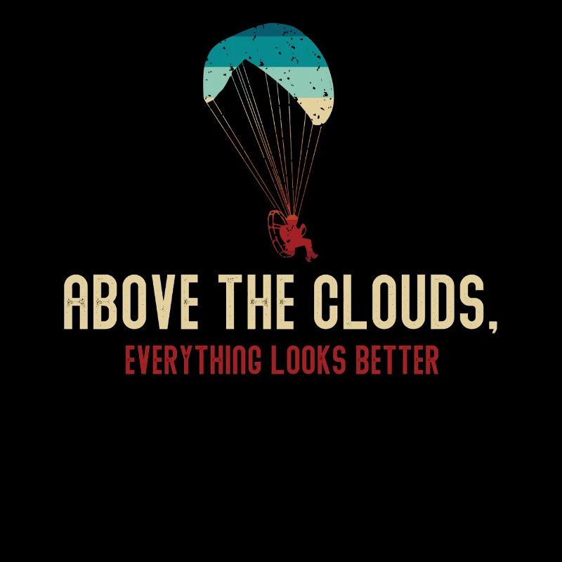 Au-dessus des nuages Passionné de paramoteur