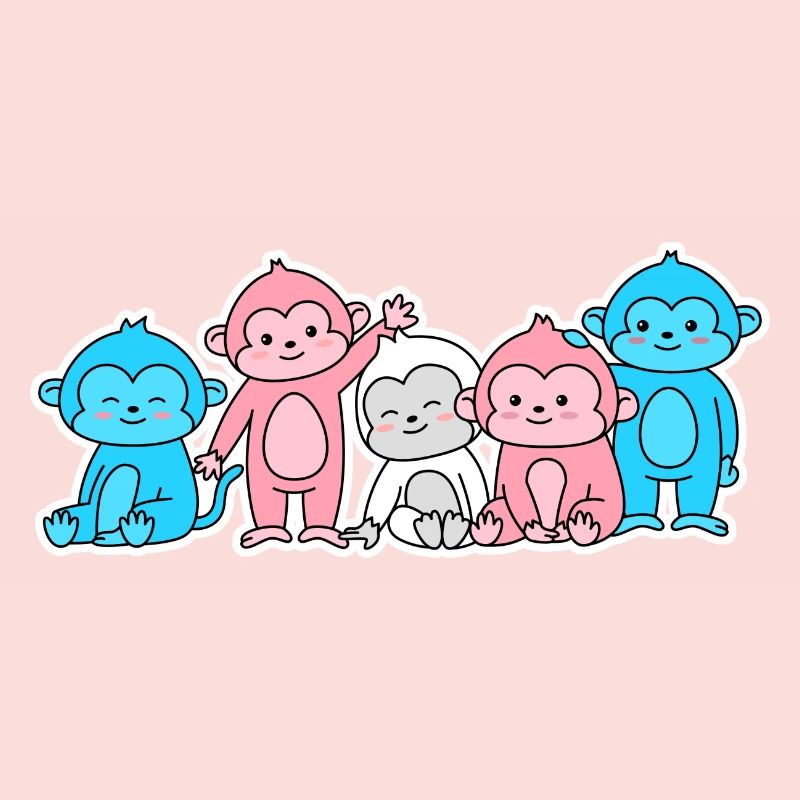Conception de singe de drapeau trans pour les personnes trans