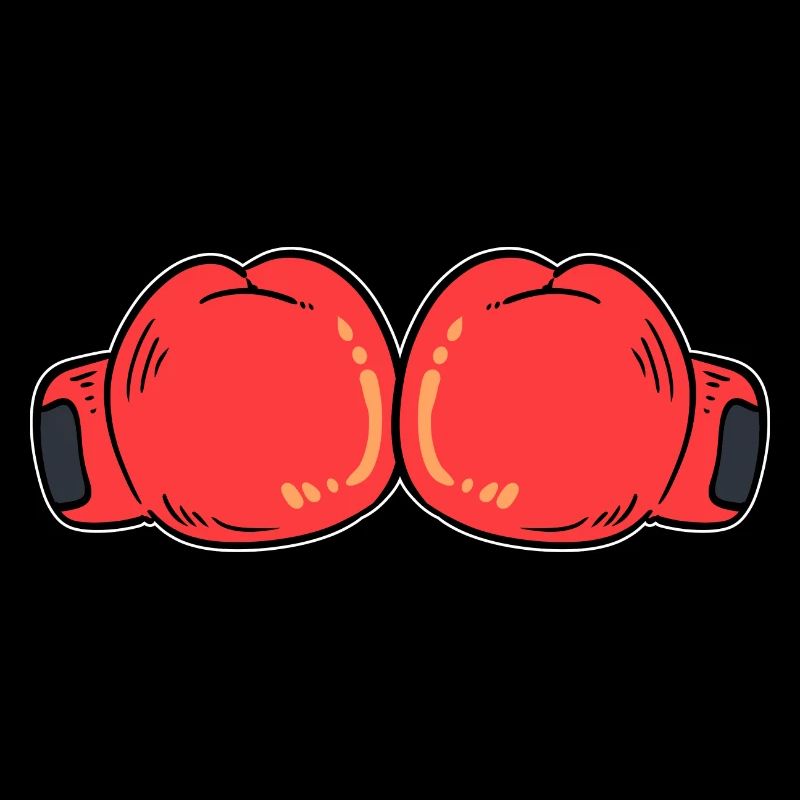 Cartoon -Boxhandschuhe Sparringspartner