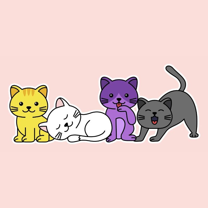 Non-binary flag cat design for proud Enbys