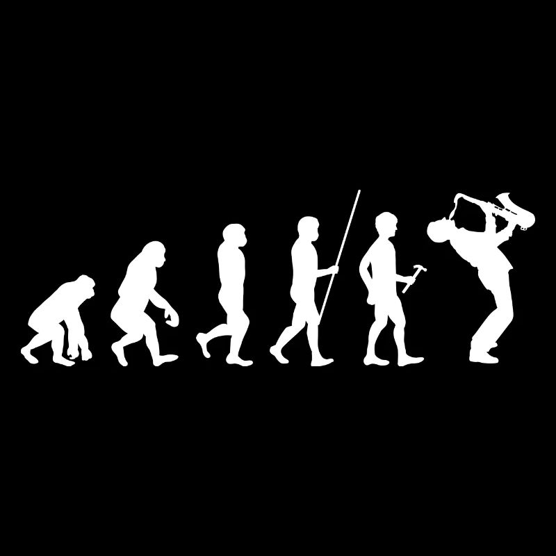 Jazz Musician Evolution Saxophone Gift Music