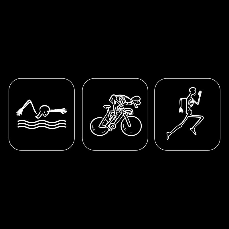 Lustiger Skelett -Triathlet Triathlet